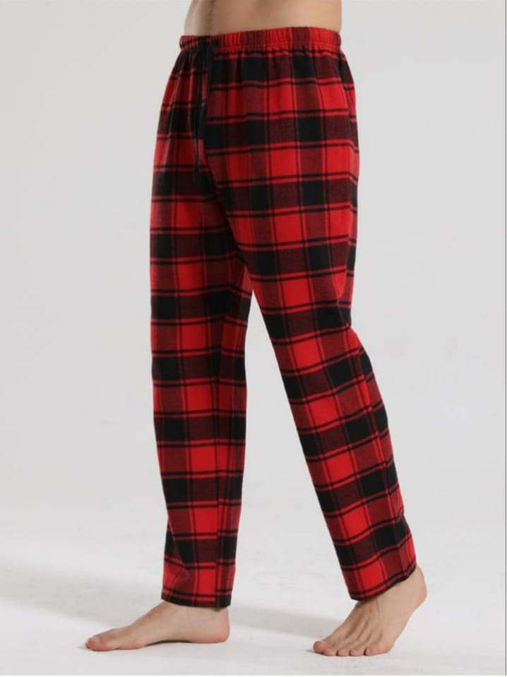 Man's Casual Plaid Home Lounge Pants